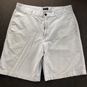 Izod Blue & White Stripe Shorts - 34 Waist
